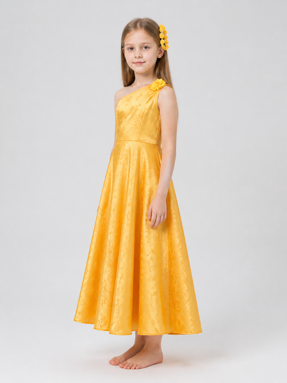 Judy Cosplay Dress, Yellow, Long, with Flowers side view