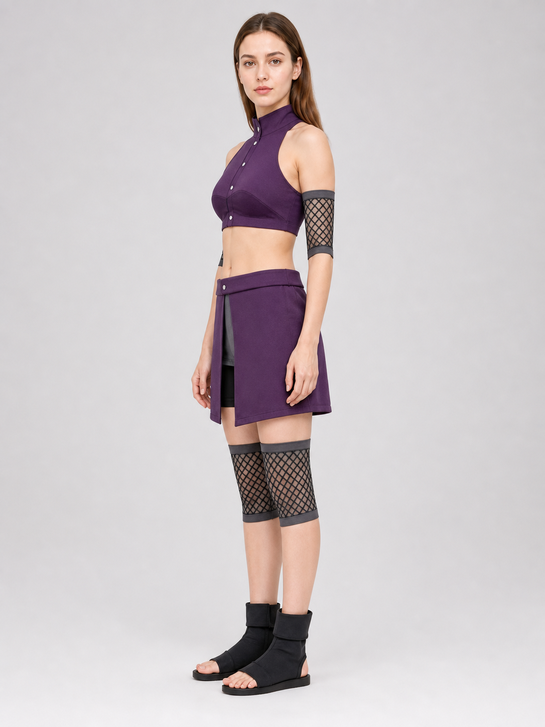 Yamanaka Ino Cosplay Costume: Top, Shorts, and Accessories