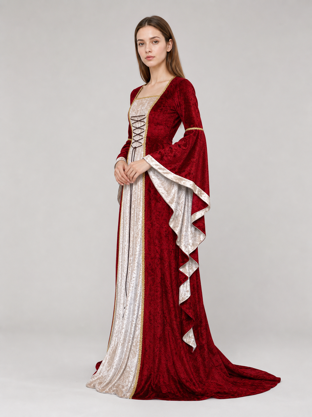 Medieval Renaissance Dress with Sleeves