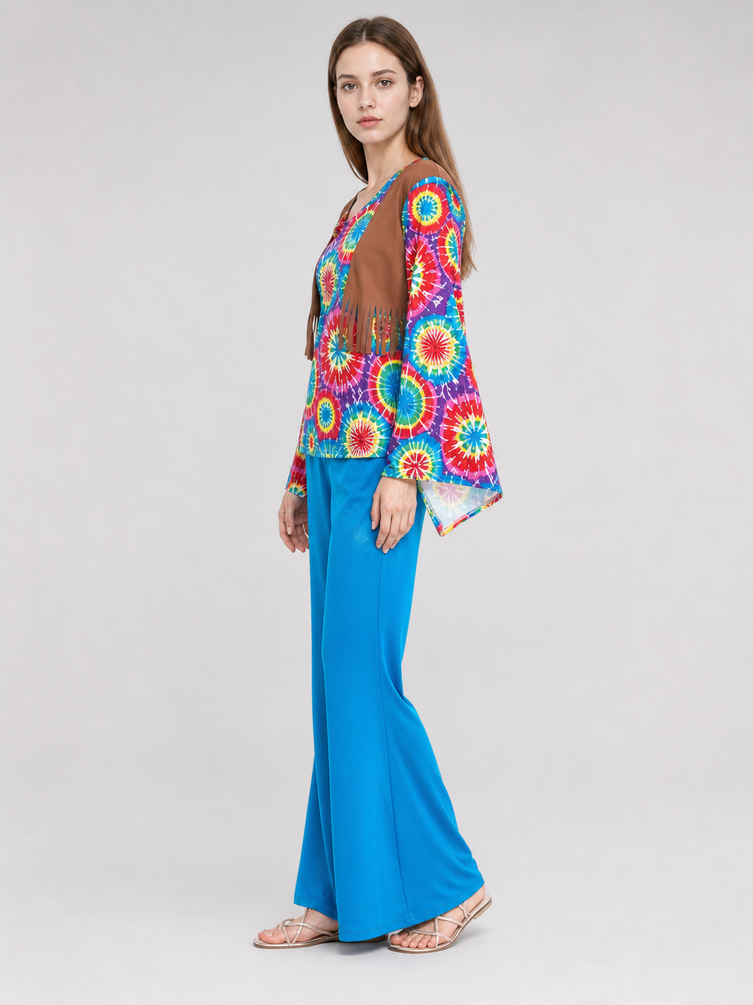 Party Set: Flared-Sleeve Top and Pants