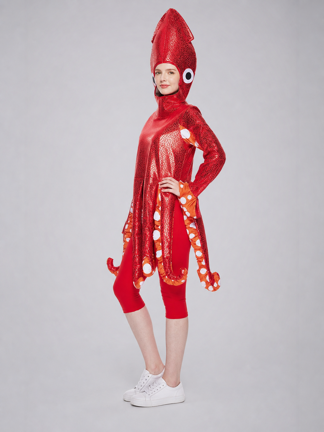 Red Sequin Squid Stage Costume