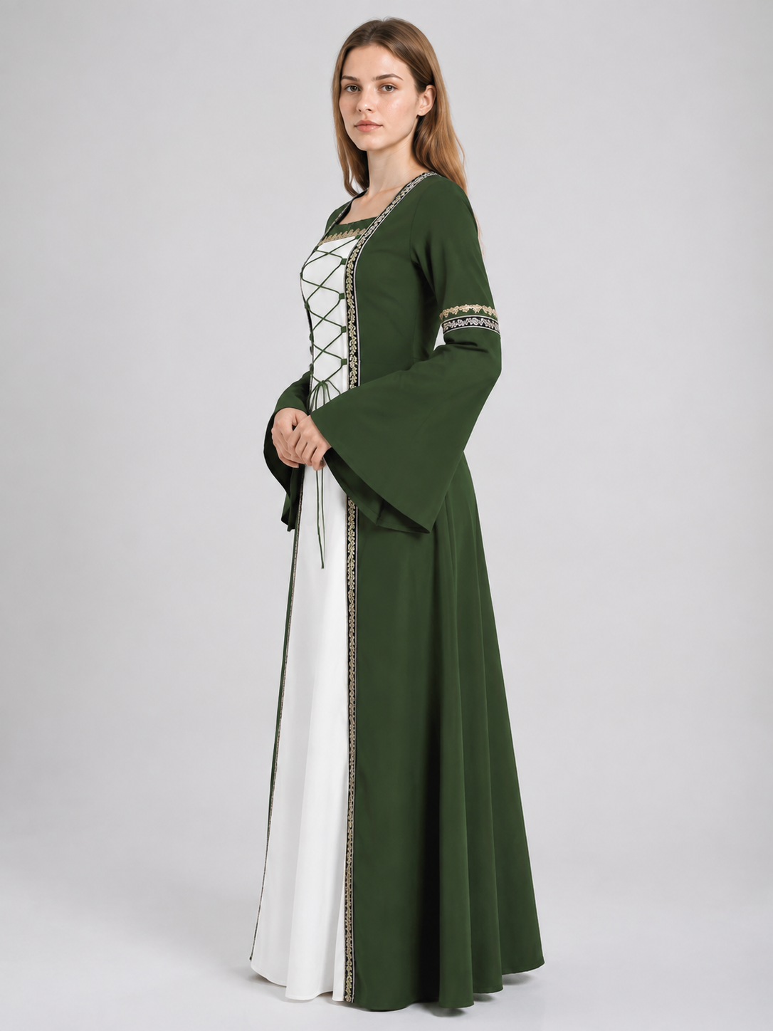 Medieval Costume Dress with Lacing side view