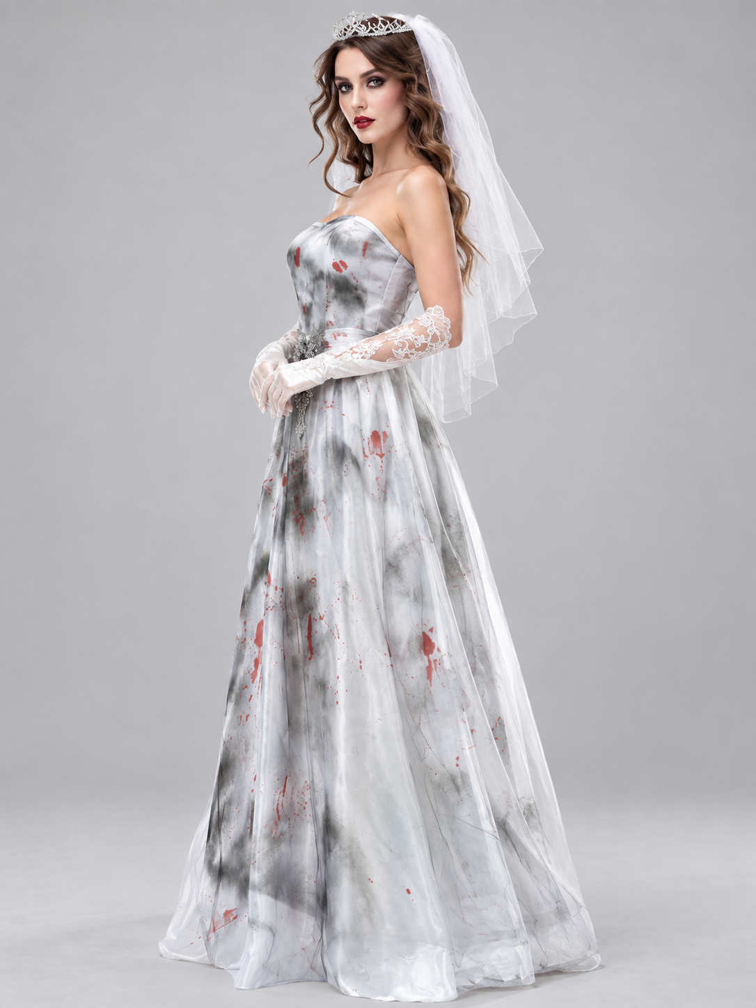 Ghost Halloween Costume with Crown