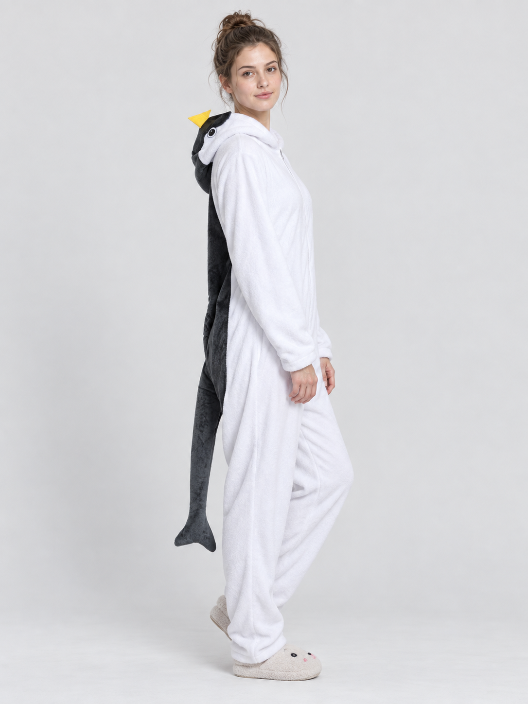 Insulated Hooded Kigurumi Pajama Jumpsuit with Tail