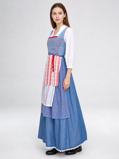 Folk-Style Carnival Costume with Long Skirt