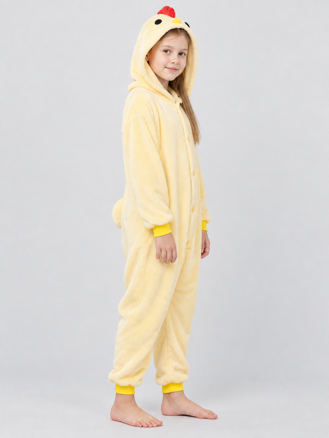 Light Yellow Chick Hooded Pajama Jumpsuit