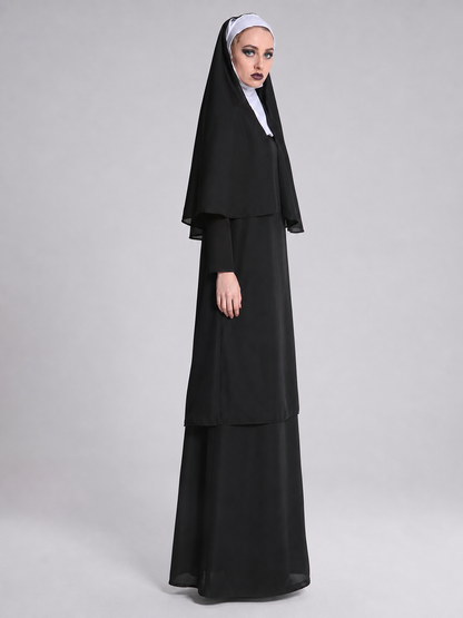 Carnival Costume for a Role-Playing Look, Black Cassock