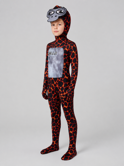 Lava Gorilla One-Piece Jumpsuit Costume for Cosplay side view