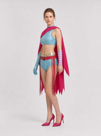 Gazelle Cosplay Costume from Zootopia 2, 6 Pieces side view