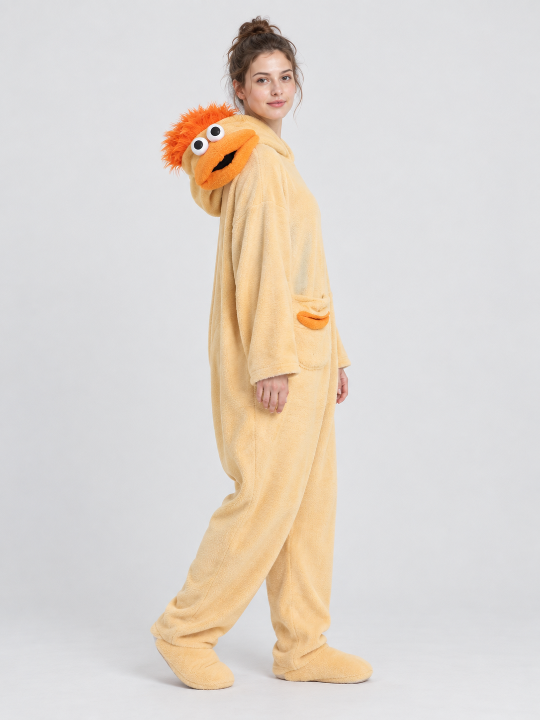 Insulated Loungewear Jumpsuit with Cartoon Design