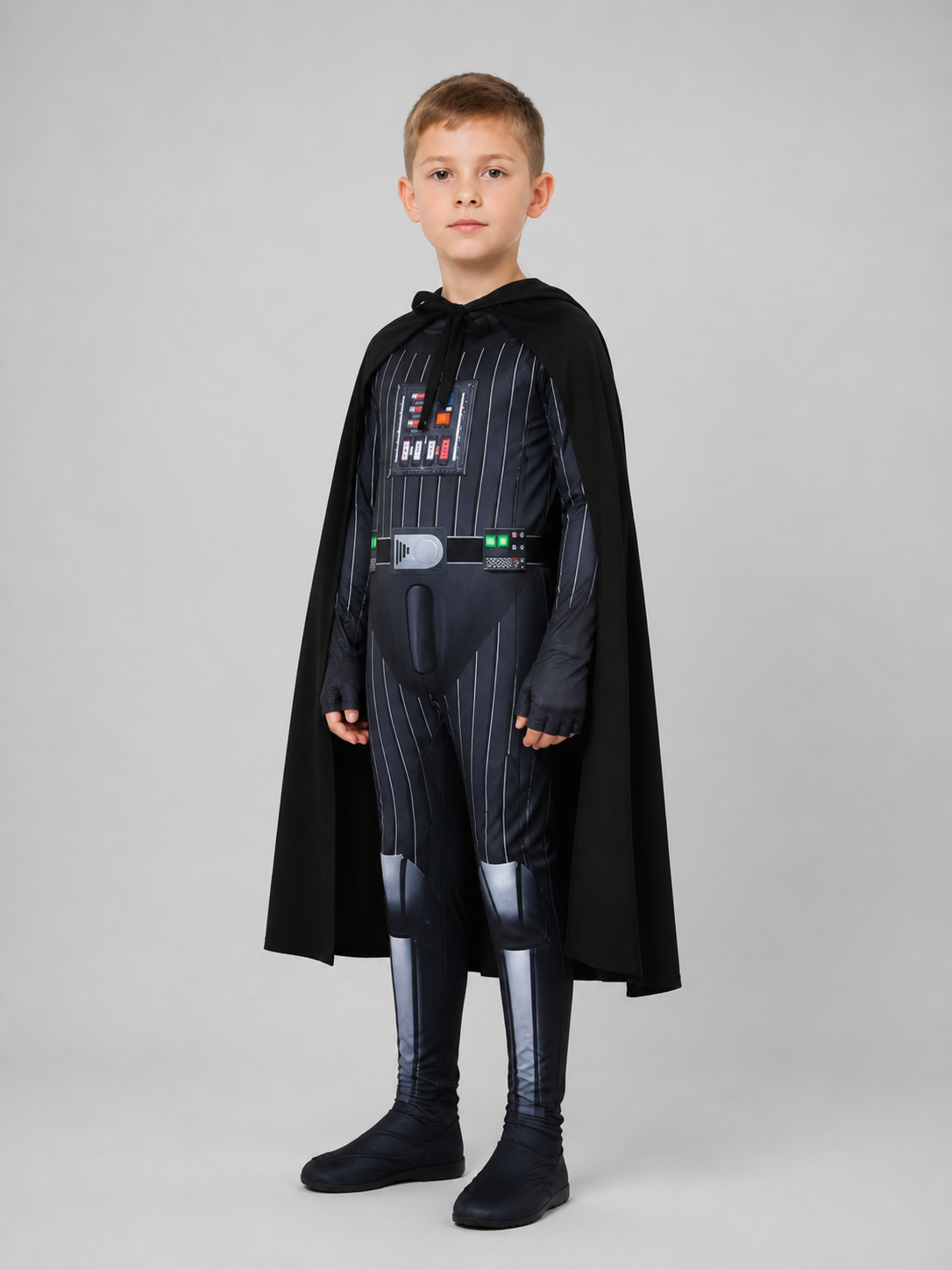 Darth Vader Costume, Jumpsuit with Cape side view
