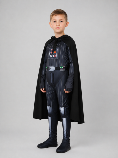 Darth Vader Costume, Jumpsuit with Cape side view
