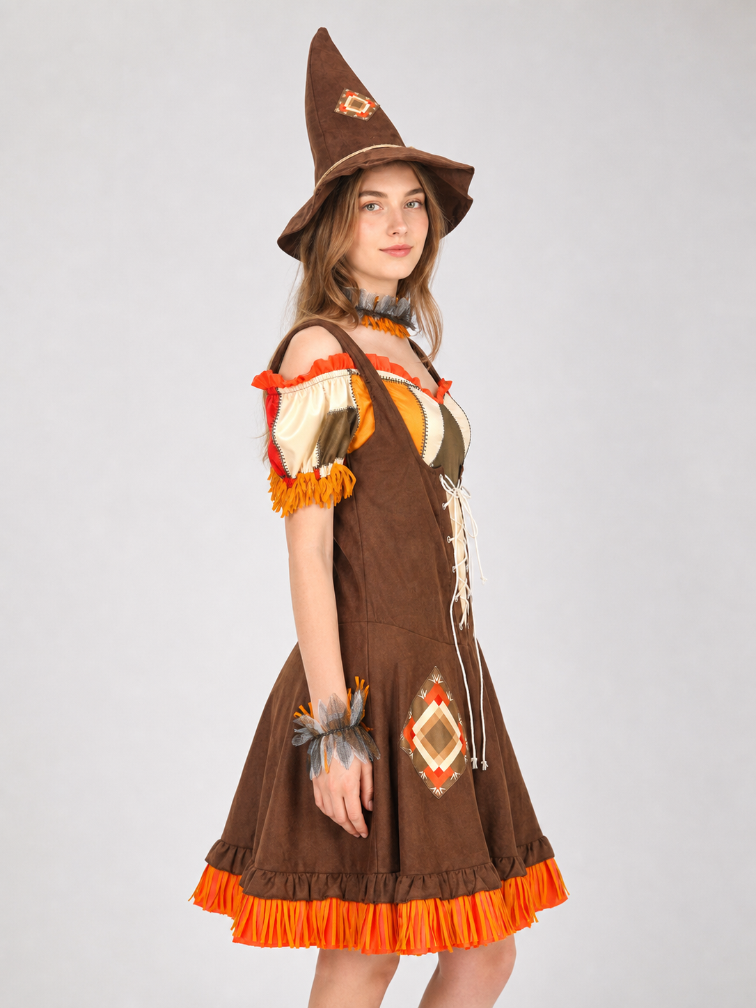 Witch Costume with Hat and Fringe