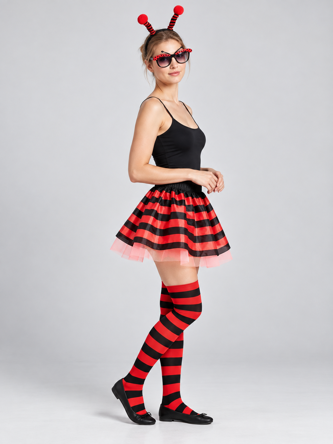 Insect Costume with Striped Skirt side view