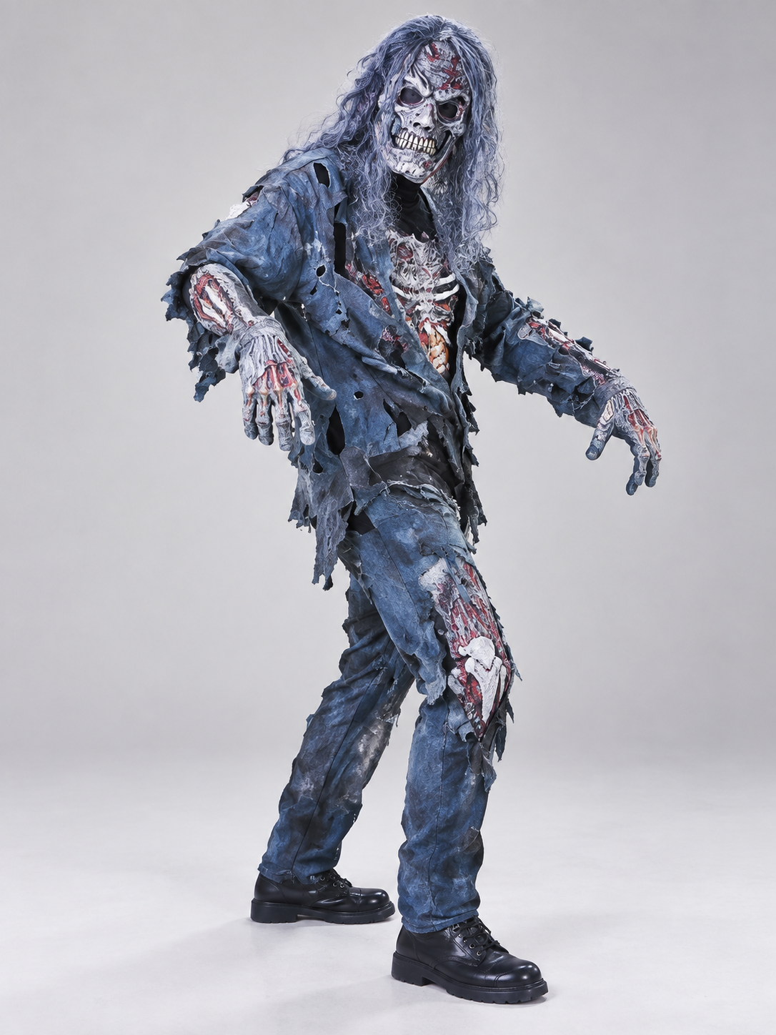 Zombie Costume with Mask and Gloves