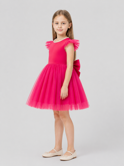 Full Tutu Dress for Girls with Pearls and Bows