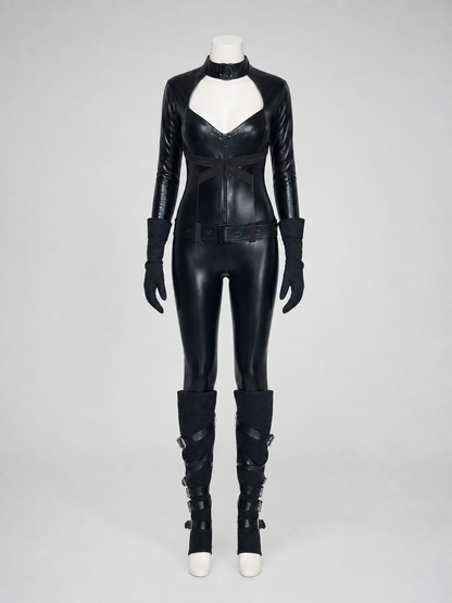 Black Animal Character Costume with Mask and Gloves side view