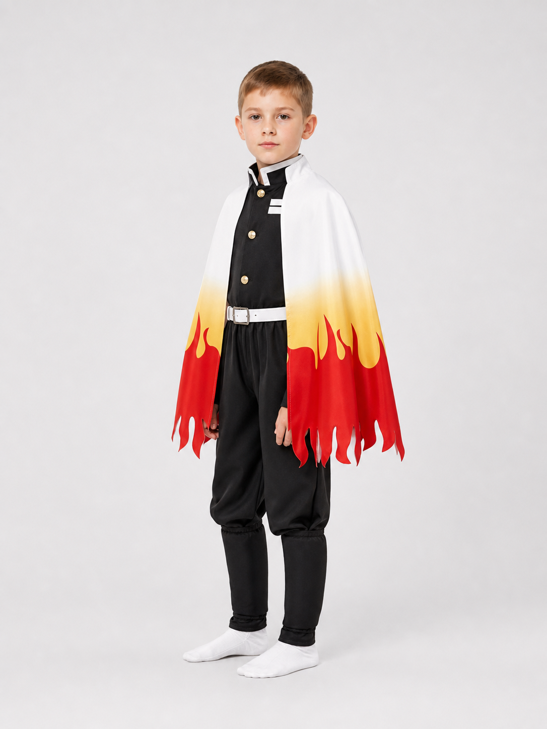 Separate Anime Cosplay Costume with Flame Details side view