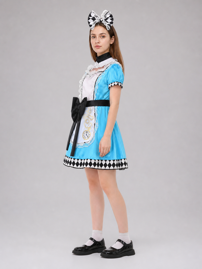 Alice in Wonderland Costume, Cosplay Dress side view