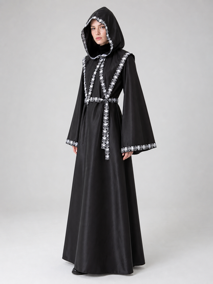 Gothic Hooded Robe with Belt
