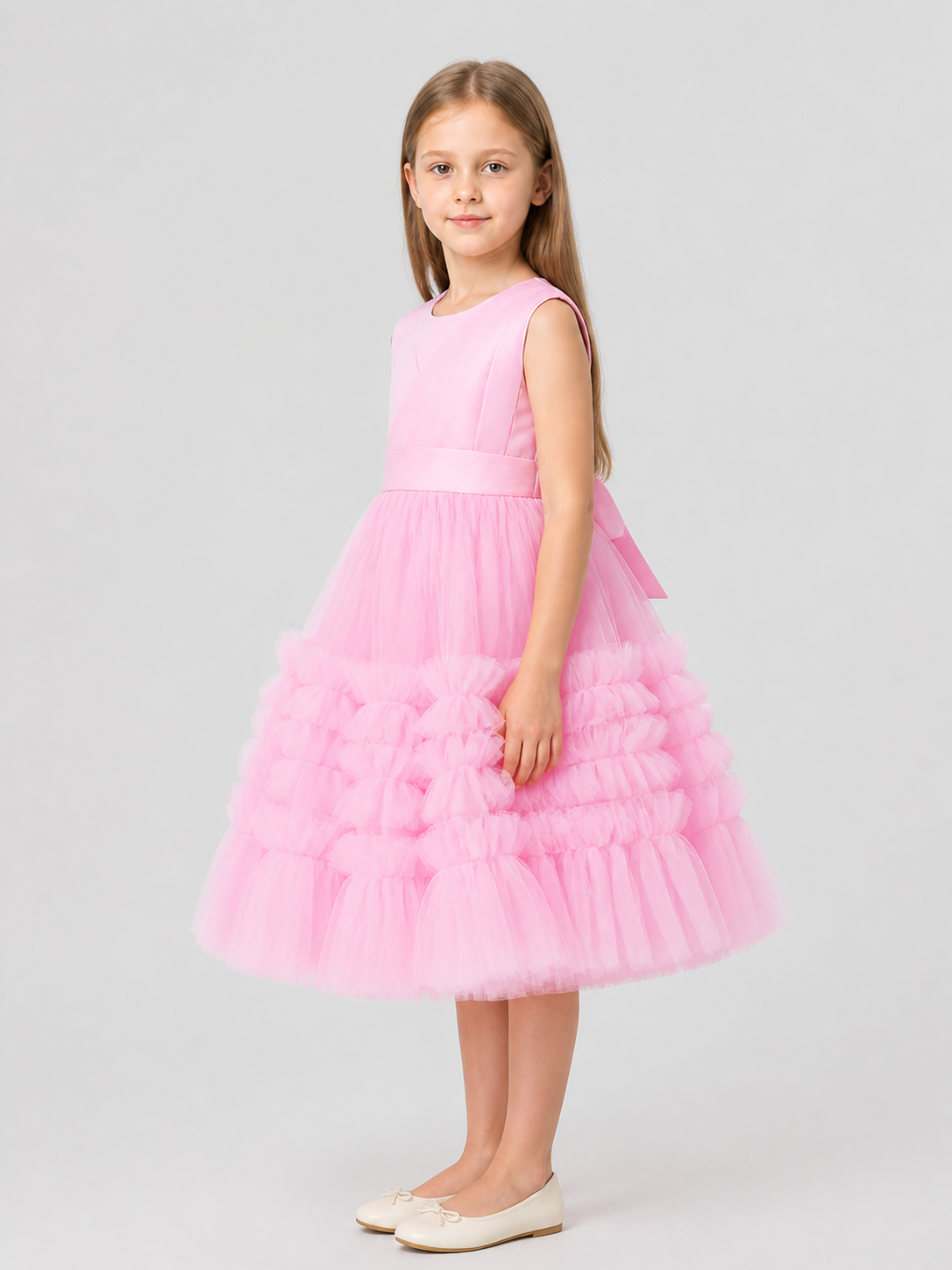 Full Princess Dress with a V-Neck side view