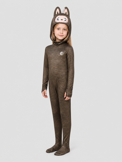Labubu Costume, Jumpsuit with Ears side view