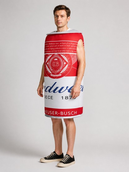 Beer Can Costume for Stage and Cosplay side view