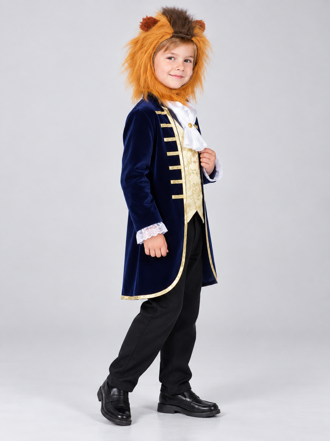 Kids' Lion Carnival Costume with Mane and Jabot