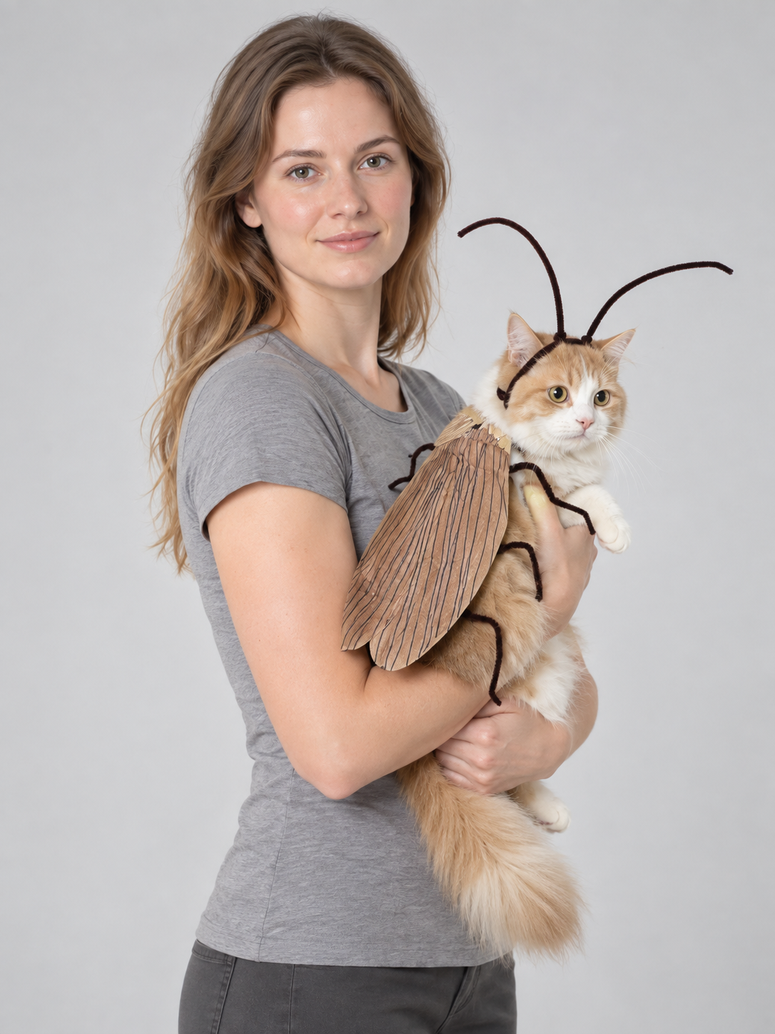 Cat Cockroach Costume with Wings and Antennae