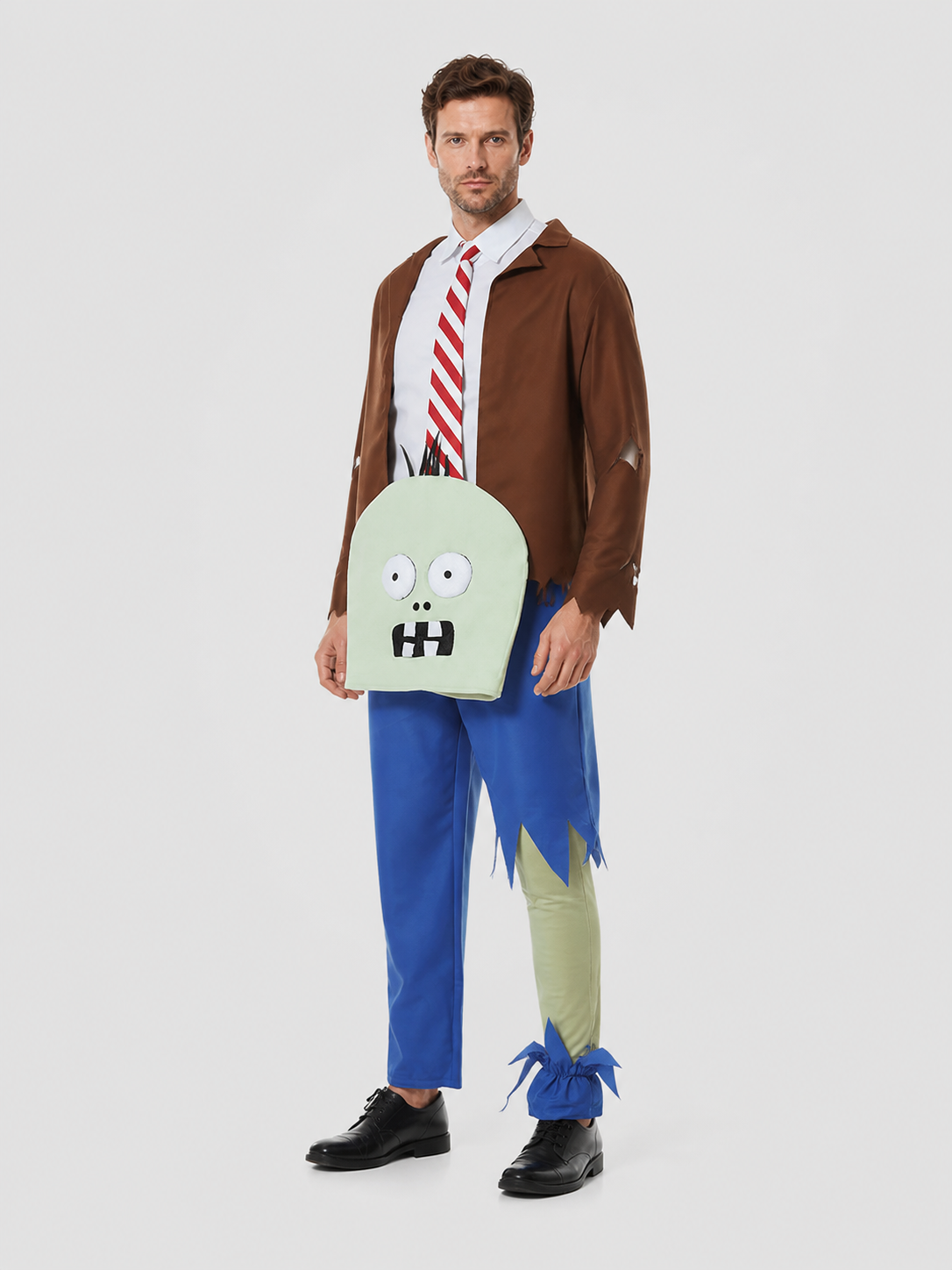 Plants vs. Zombies Zombie Costume with Headpiece side view