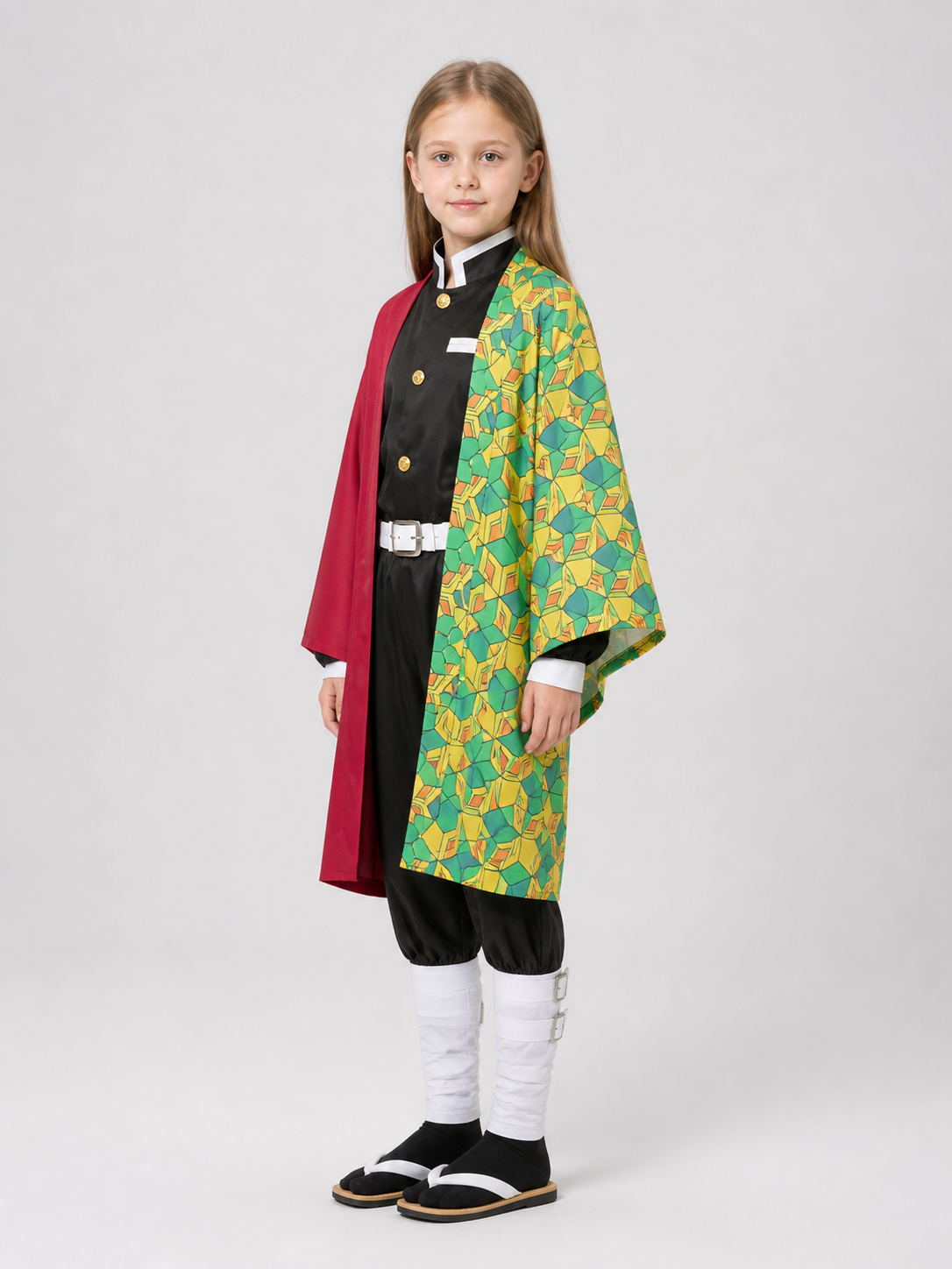 Tomioka Giyu Cosplay Costume, Set side view