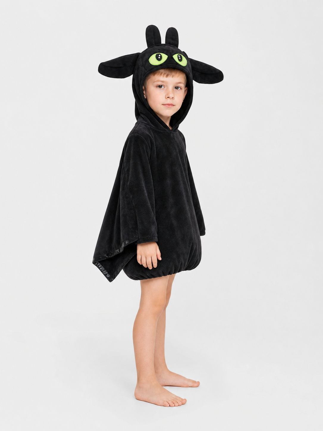 Bat Costume Jumpsuit with Hood and Wings