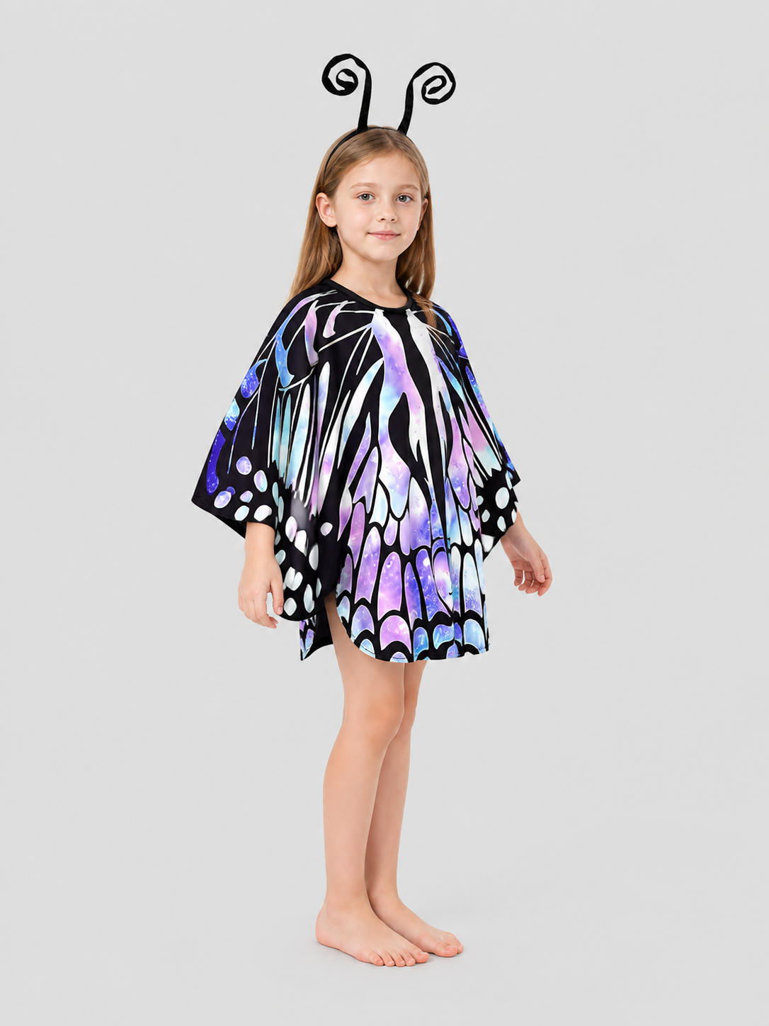 Children's Butterfly Cape for Carnival, Gradient side view