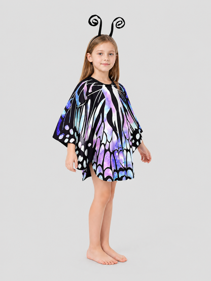 Children's Butterfly Cape for Carnival, Gradient side view