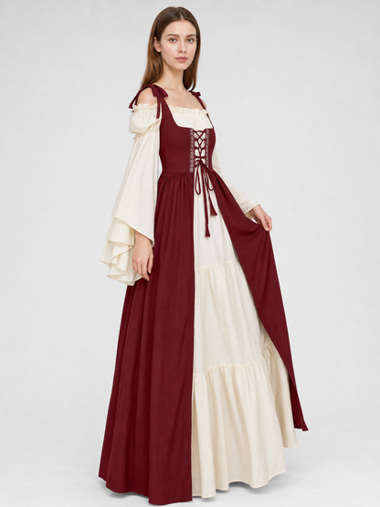 Renaissance-Style Costume Dress with Lacing