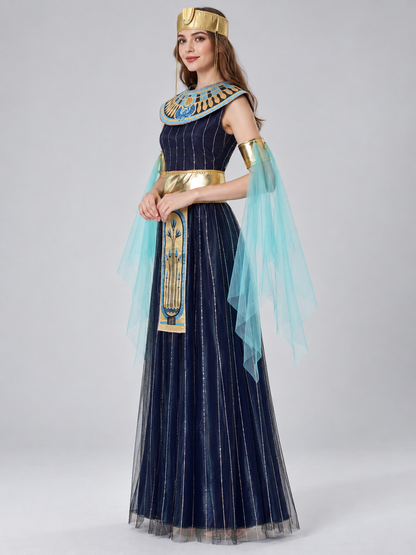 Egyptian Queen Carnival Costume with Necklace and Belt