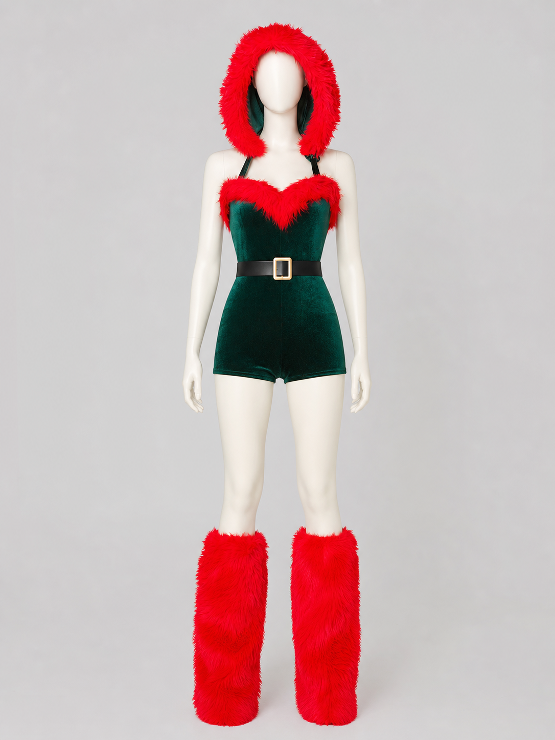 New Year's Carnival Costume with Red Trim side view