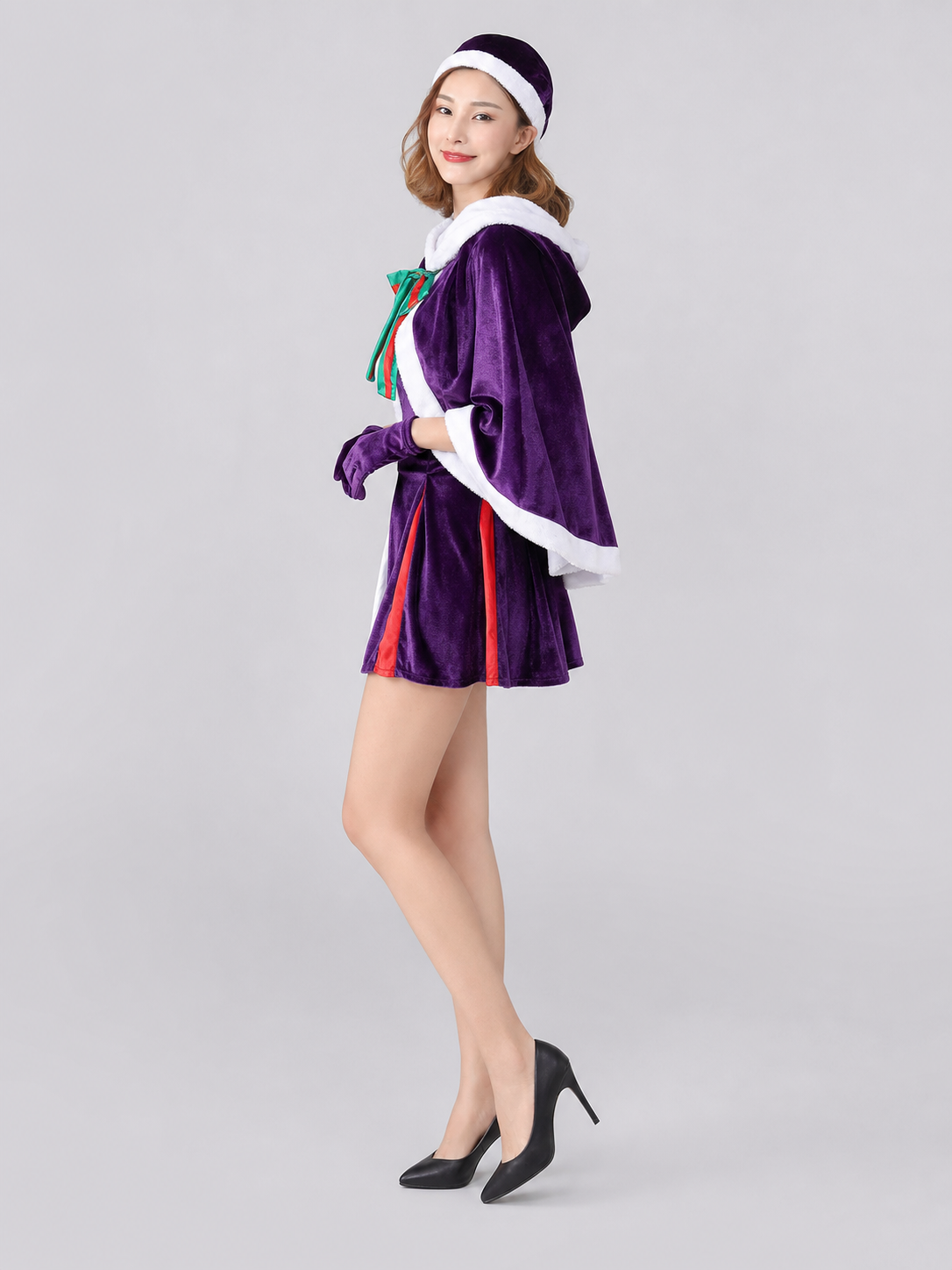 Carnival Costume: Purple Dress with Cape
