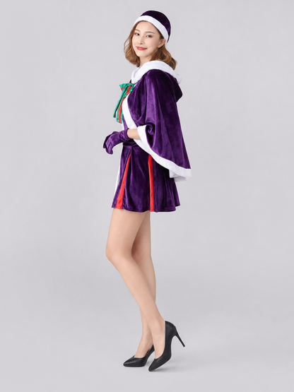 Carnival Costume: Purple Dress with Cape