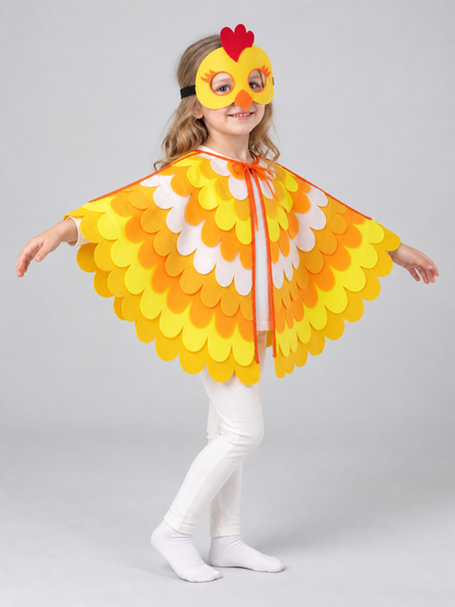 Chicken Carnival Costume with Cape and Mask