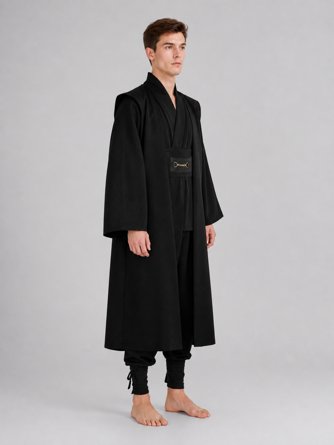 Obi-Wan Kenobi Cosplay Costume, Black Robe