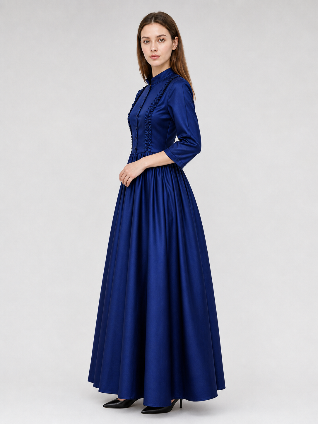 Gothic Victorian High-Neck Dress