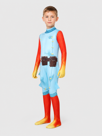 Fortnite Fishstick Cosplay Jumpsuit for Performances side view