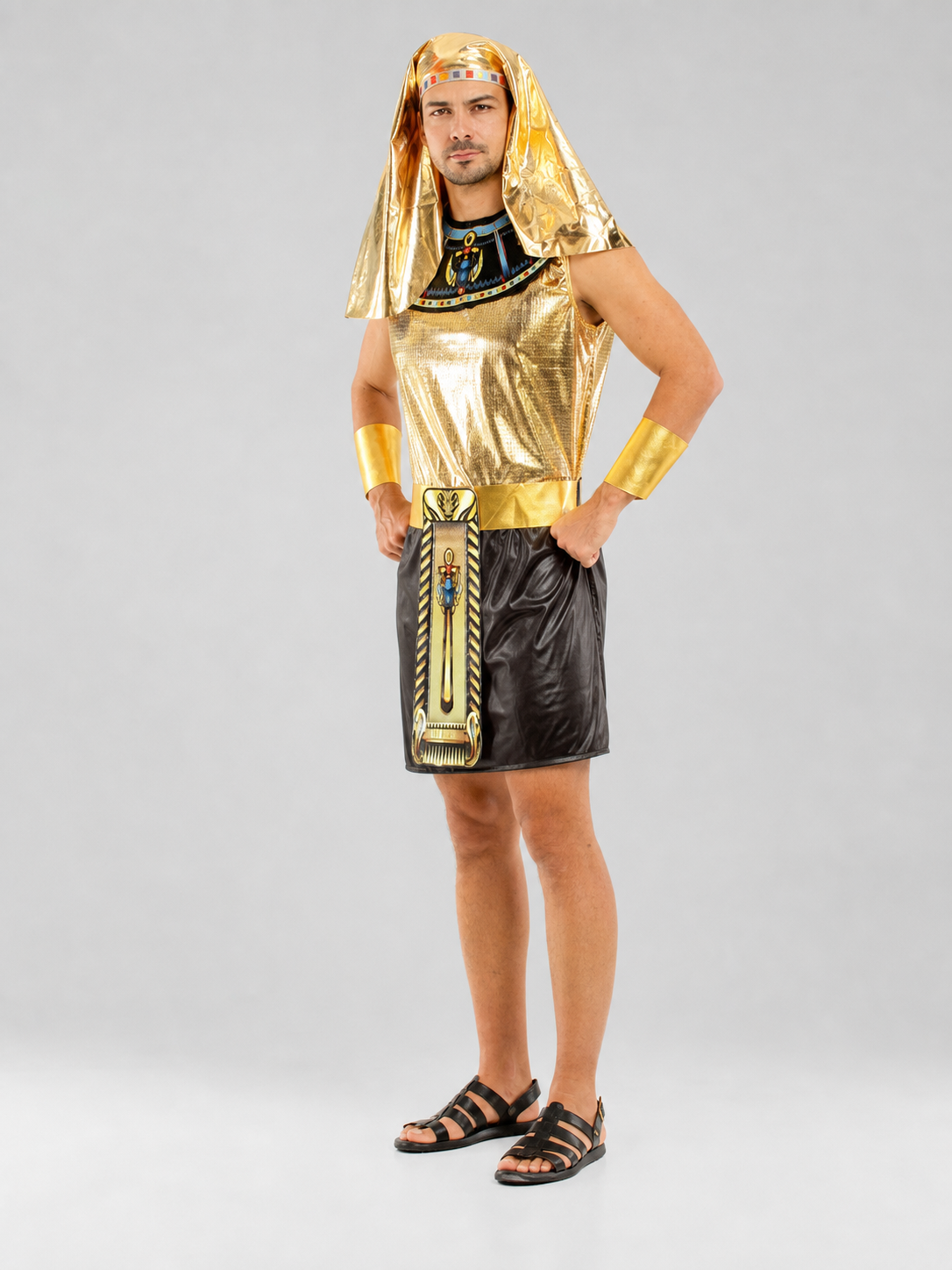 Children's Pharaoh Costume with Collar and Headdress