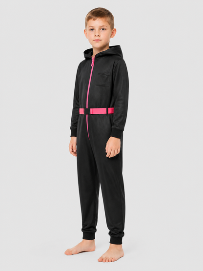 Money Heist Dali Cosplay Costume, Black Jumpsuit side view