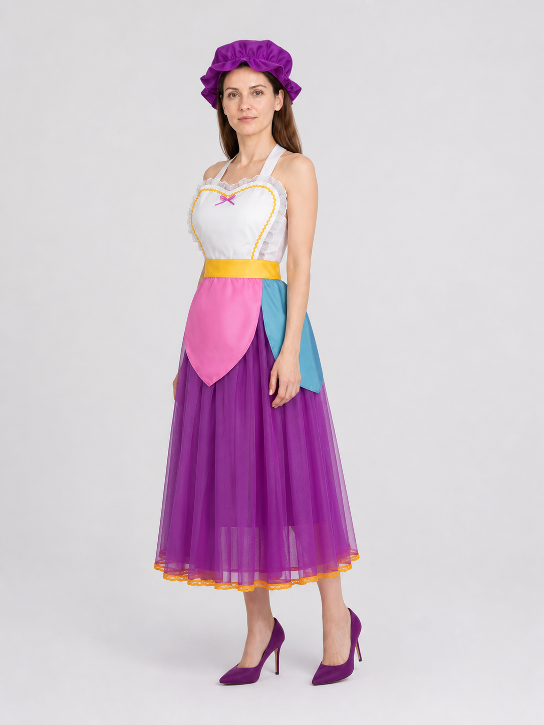 Beauty and the Beast Cosplay Costume: Dress and Apron side view