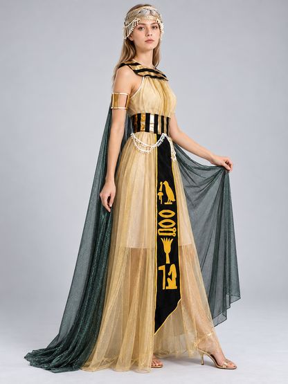 Egyptian-Style Carnival Costume with Cape side view