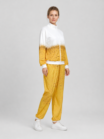 Retro Gradient Jacket and Pants Costume for Oktoberfest side view