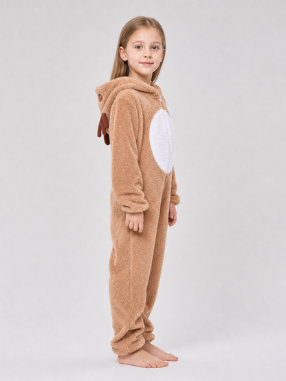 Reindeer costume with hood and zipper