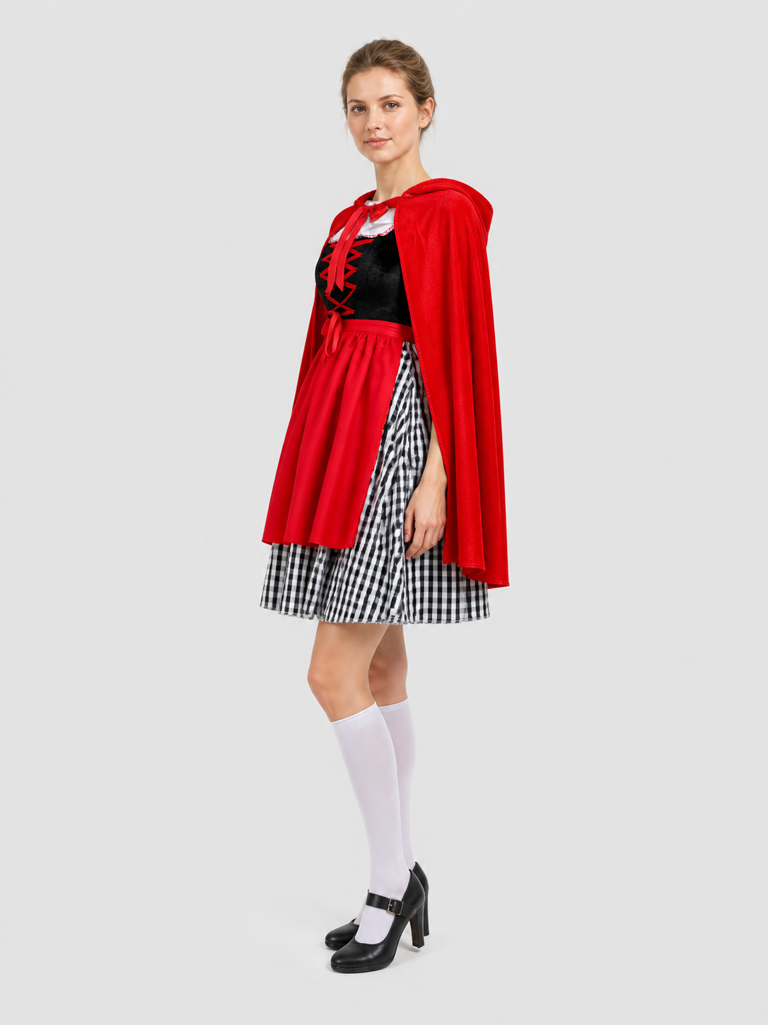 Halloween Red Riding Hood Cosplay Costume side view